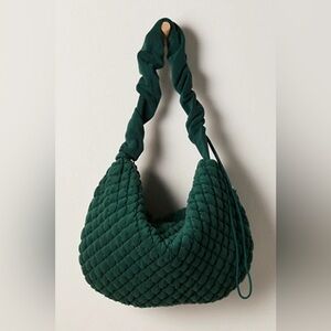 Free People Pucker Up Fleece Carryall Bag in Evergreen